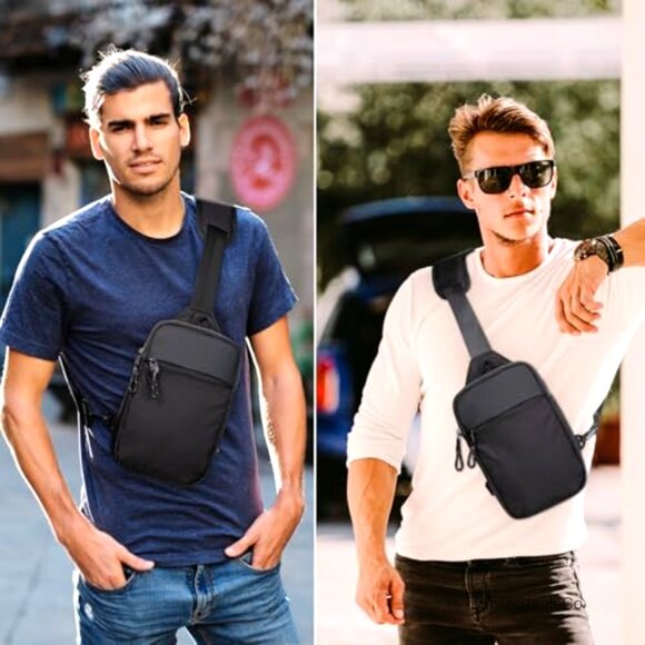 RFID Blocking Sling Backpack, Adjustable Crossbody Bag for Travel Workout main image 6